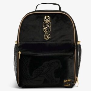 Harry Potter Backpack Black Velvet Insulated Mini Convertible Dark Arts NWT